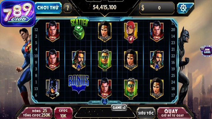 Justice League 789Club là một trò chơi slot trực tuyến với chủ đề siêu anh hùng