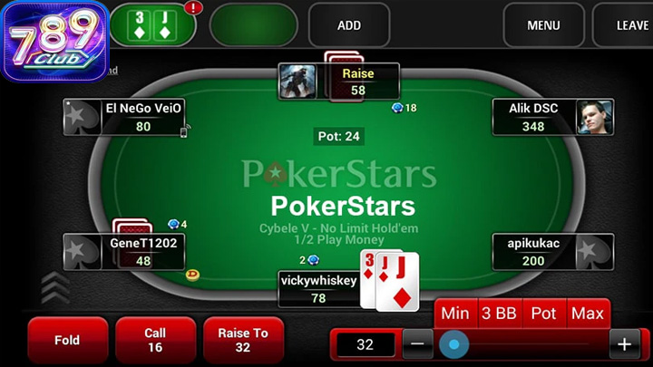 Poker 789Club không chỉ dựa vào sự may mắn mà còn đậm tính chiến thuật