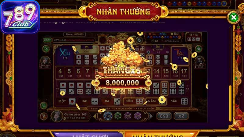 Tỷ lệ trả thưởng trong Sicbo tại 789Club được xây dựng minh bạch, hợp lý
