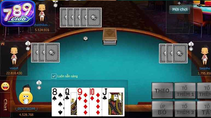 Xì Tố 789Club cung cấp nhiều bàn chơi với các mức cược khác nhau